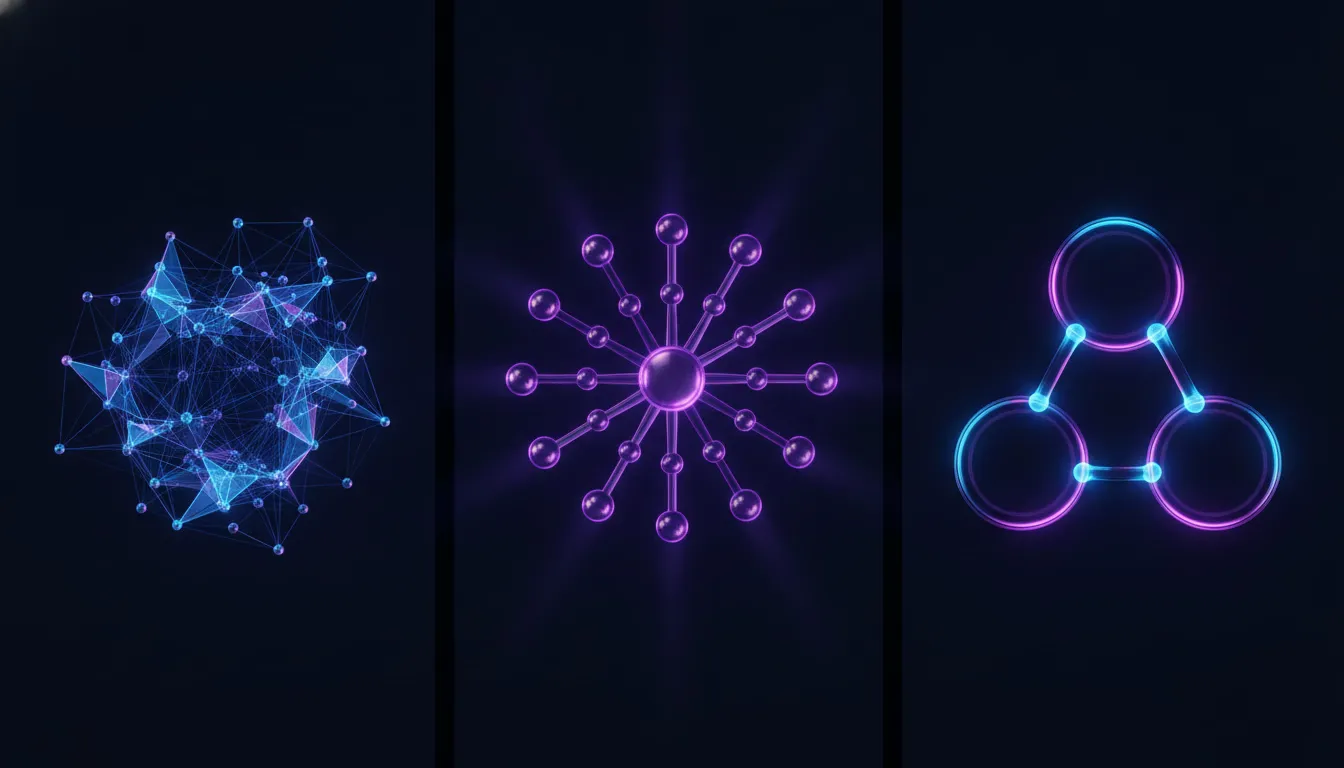 three agent framework architectures compared side by side