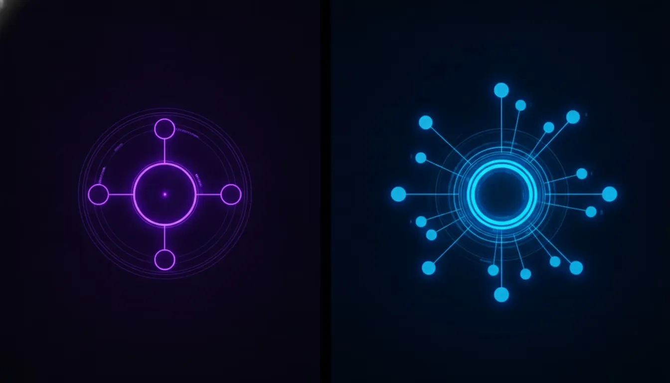 semantic kernel vs langchain compared as two glowing orchestration kernels